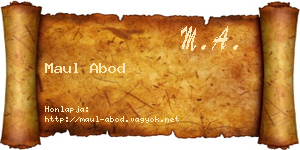 Maul Abod névjegykártya